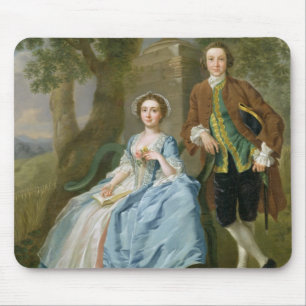 Porträt von George und von Margaret Rogers, Mousepad