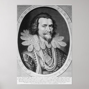 Porträt von George Villiers Poster