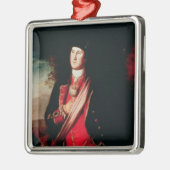 Porträt von George Washington 1772 Silbernes Ornament (Links)