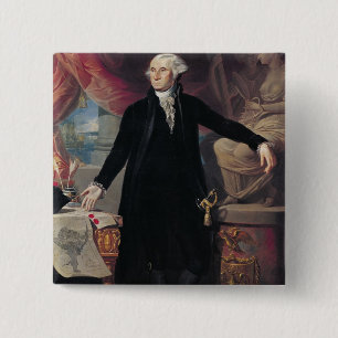 Porträt von George Washington, 1796 Button