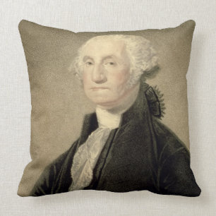 Porträt von George Washington, graviert von Kissen