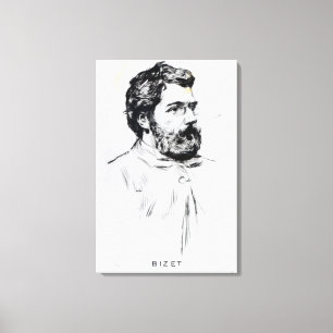 Porträt von Georges Bizet Leinwanddruck