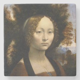 Porträt von Ginevra de Benci durch Leonardo da Steinuntersetzer