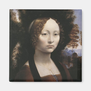 Porträt von Ginevra de Benci Magnet