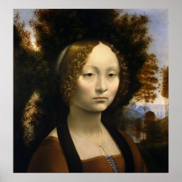 Porträt von Ginevra de Benci von Leonardo da Vinci Poster