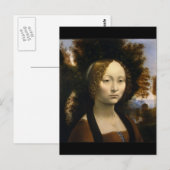 Porträt von Ginevra de Benci von Leonardo da Vinci Postkarte (Vorne/Hinten)