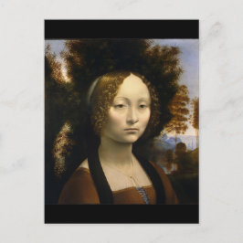 Porträt von Ginevra de Benci von Leonardo da Vinci Postkarte