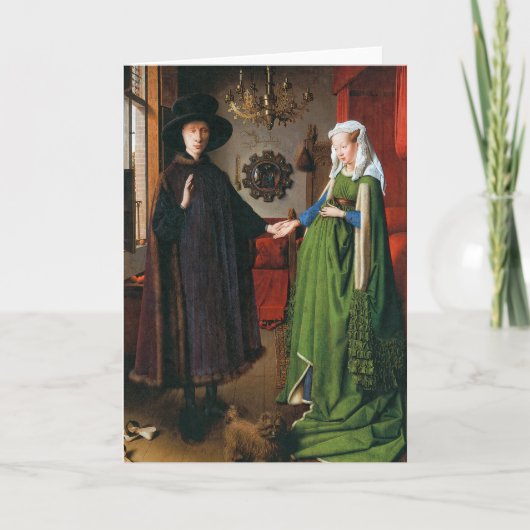 Porträt von Giovanni Arnolfini und seine Ehefrau Karte (Vorderseite)