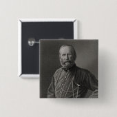 Porträt von Giuseppe Garibaldi Button (Vorne & Hinten)