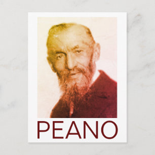 Porträt von Giuseppe Peano Postkarte