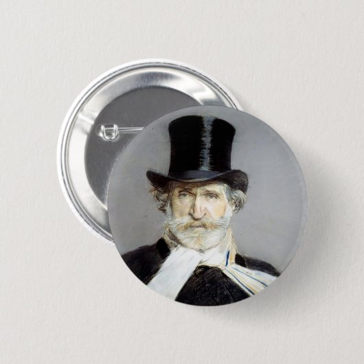 Porträt von Giuseppe Verdi durch Giovanni Boldini Button (Vorne & Hinten)