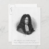 Porträt von Gottfried Wilhelm Baron de Leibniz Postkarte (Vorne/Hinten)