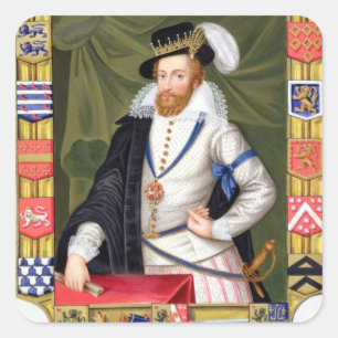 Porträt von Grafen Roberts Dudley (c.1532-88) von Quadratischer Aufkleber