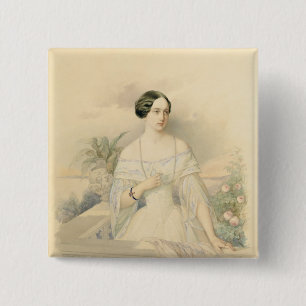 Porträt von Großherzogin Olga Nikolaevna, 1846 Button