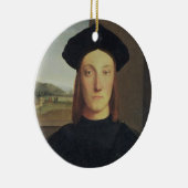 Porträt von Guidobaldo da Montefeltro, Herzog von Keramik Ornament (Rechts)
