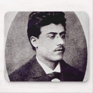 Porträt von Gustav Mahler, 1878 Mousepad