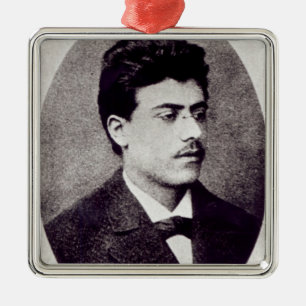 Porträt von Gustav Mahler, 1878 Silbernes Ornament