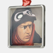 Porträt von Guynemer, 1921-23 Silbernes Ornament (Links)