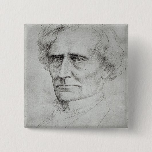 Porträt von Hector Berlioz Button (Vorderseite)