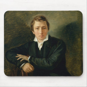 Porträt von Heinrich Heine 1831 Mousepad