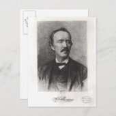 Porträt von Heinrich Schliemann Postkarte (Vorne/Hinten)