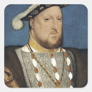 Porträt von Heinrich VIII. von England von Hans Ho Quadratischer Aufkleber