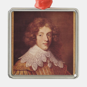 Porträt von Henri Coeffier de Ruze d'Effiat Silbernes Ornament
