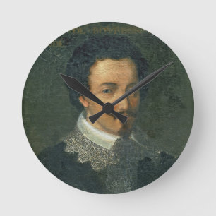 Porträt von Henri I de Bourbon Conde (Öl auf Runde Wanduhr