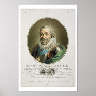 Porträt von Henri IV, König von Frankreich und von Poster