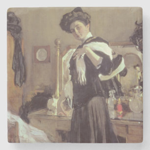 Porträt von Henrietta Hirshmann, 1907 Steinuntersetzer