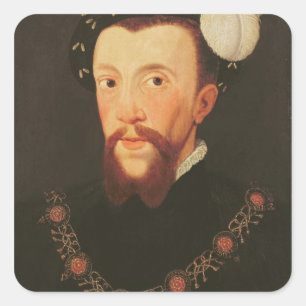Porträt von Henry Howard, 1546 Quadratischer Aufkleber
