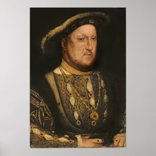 Porträt von Henry VIII c.1536 Poster