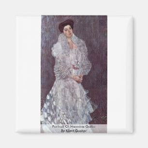 Porträt von Hermine Gallia durch Klimt Gustav Magnet