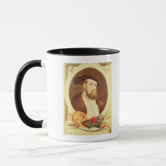 Porträt von Hernan Cortes Tasse (Links)