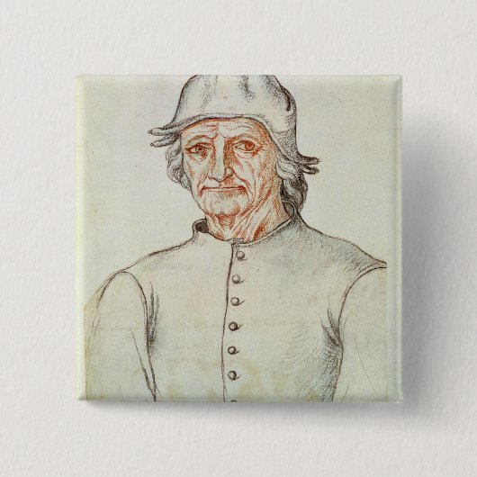 Porträt von Hieronymus Bosch Button (Vorderseite)