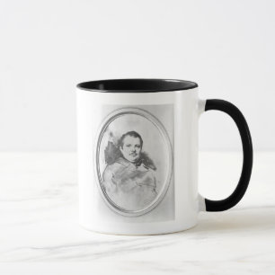 Porträt von Honore de Balzac c.1820 Tasse