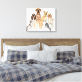Porträt von Hunden und Katzen Leinwanddruck (Insitu (Schlafzimmer))