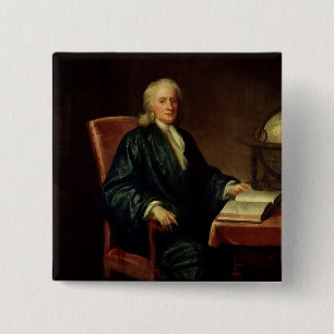 Porträt von Isaac Newton, c.1726 Button