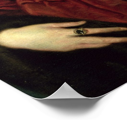 Porträt von Isabella d'Este Poster (Ecke)