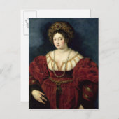 Porträt von Isabella d'Este Postkarte (Vorne/Hinten)