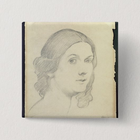 Porträt von Isadora Duncan, 1908 Button (Vorderseite)