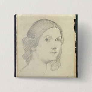 Porträt von Isadora Duncan, 1908 Button