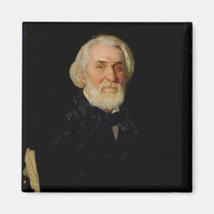 Porträt von Iwan S. Turgenev, 1879 Magnet