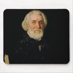 Porträt von Iwan S. Turgenev, 1879 Mousepad