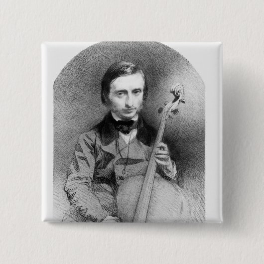 Porträt von Jacques Offenbach 1850 Button (Vorderseite)