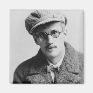 Porträt von James Joyce im Vintage-Stil Magnet