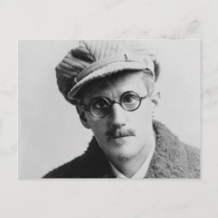 Porträt von James Joyce im Vintage-Stil Postkarte