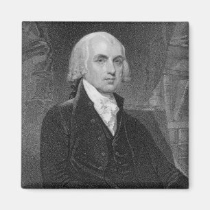 Porträt von James Madison, graviert von William A Magnet