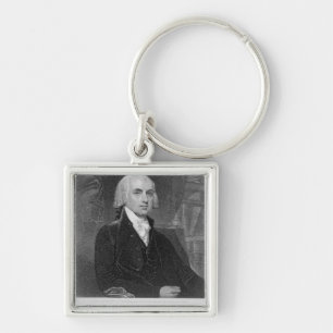 Porträt von James Madison, graviert von William A Schlüsselanhänger