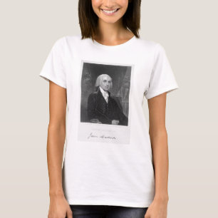 Porträt von James Madison, graviert von William A T-Shirt